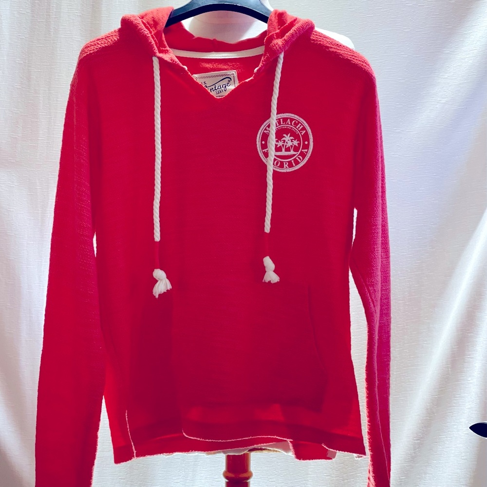 U.S. VINTAGE pull over beach hoodie. Size small